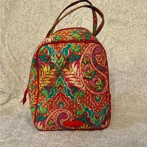 Vera Bradley Red and Green Paisley Lunch Box.